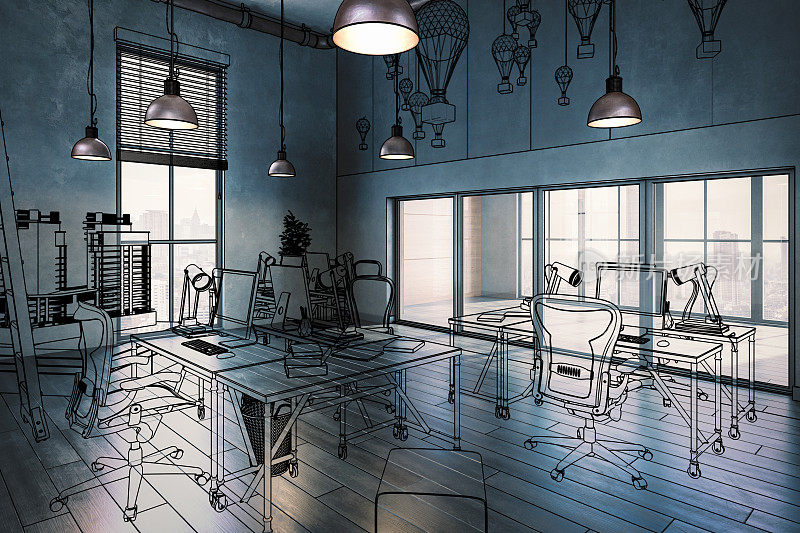 建筑设计办公室(插图)- 3D可视化
